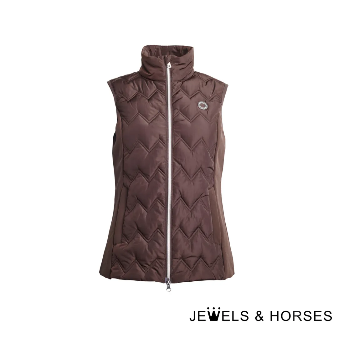 Kingsland KL Sia Ladies Insulated Body Warmer - Brown Black Coffee