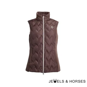 Kingsland KL Sia Ladies Insulated Body Warmer - Brown Black Coffee