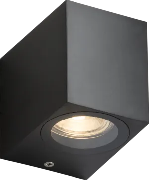 Knightsbridge ALS1BK ALANA 230V IP65 GU10 Polycarbonate Single Wall Light - Black