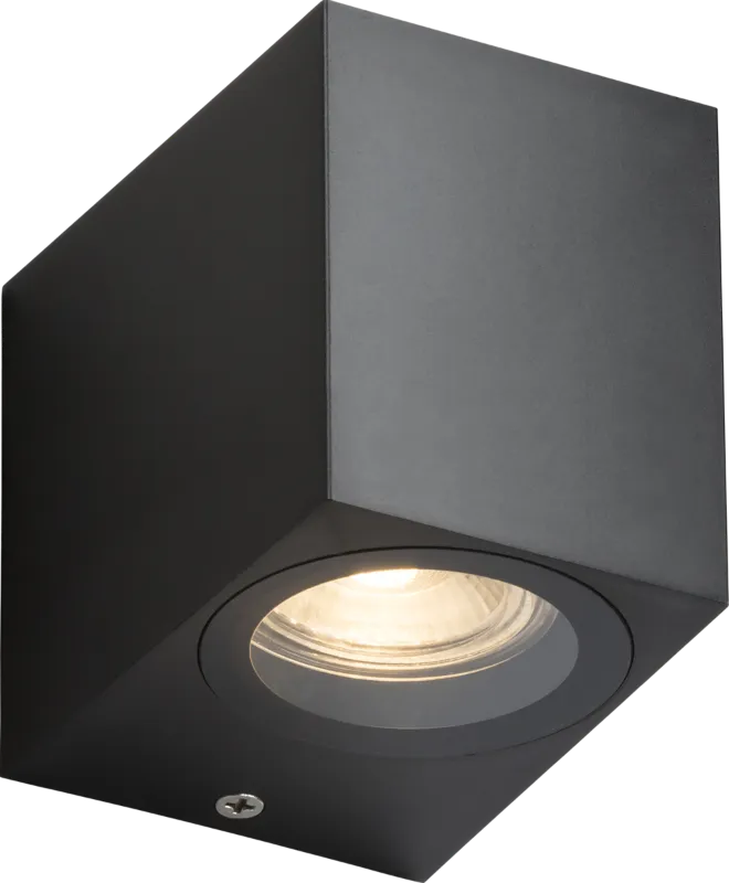 Knightsbridge ALS1BK ALANA 230V IP65 GU10 Polycarbonate Single Wall Light - Black