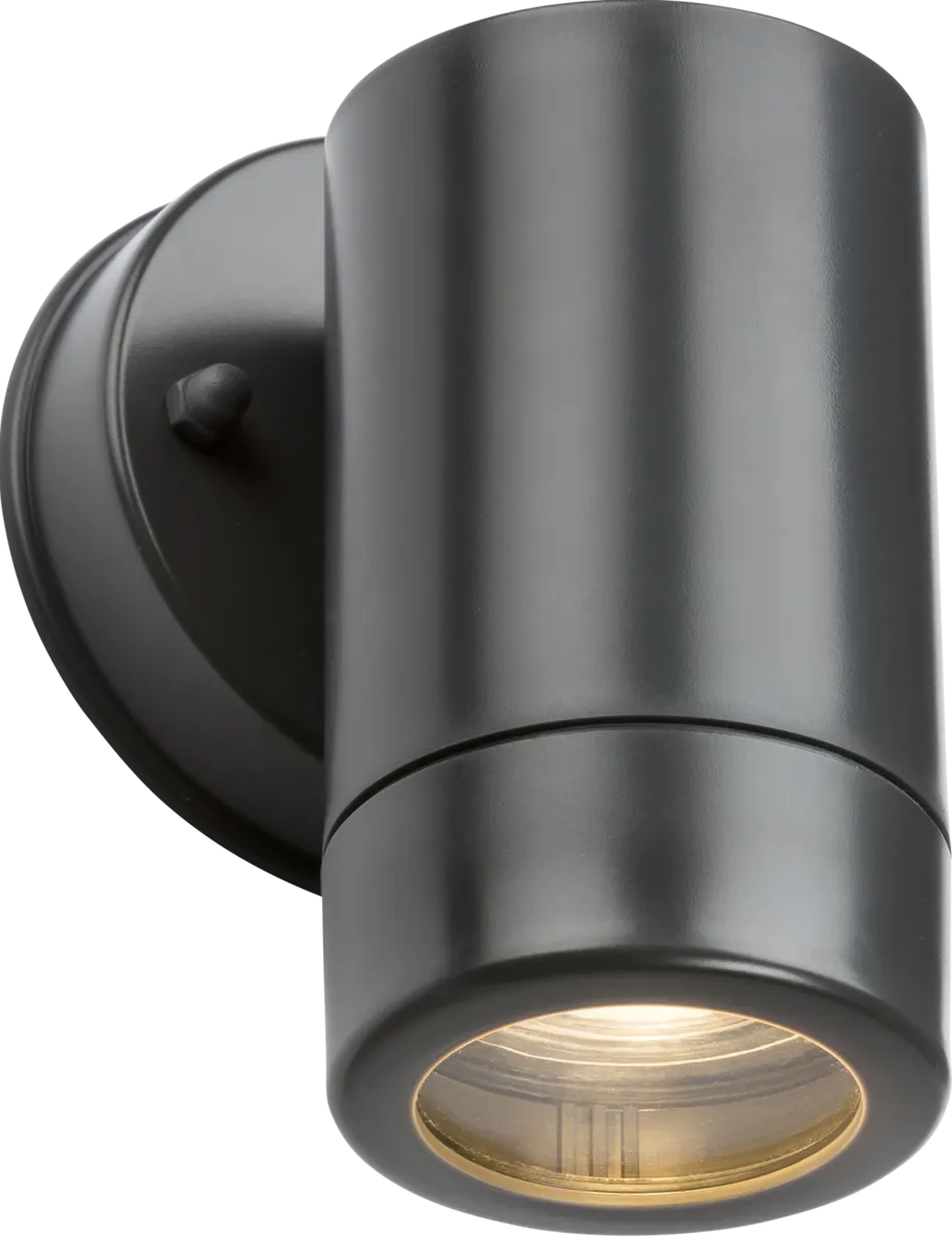 Knightsbridge EA1A EAMON 230V IP54 GU10 Polycarbonate Single Wall Light - Anthracite