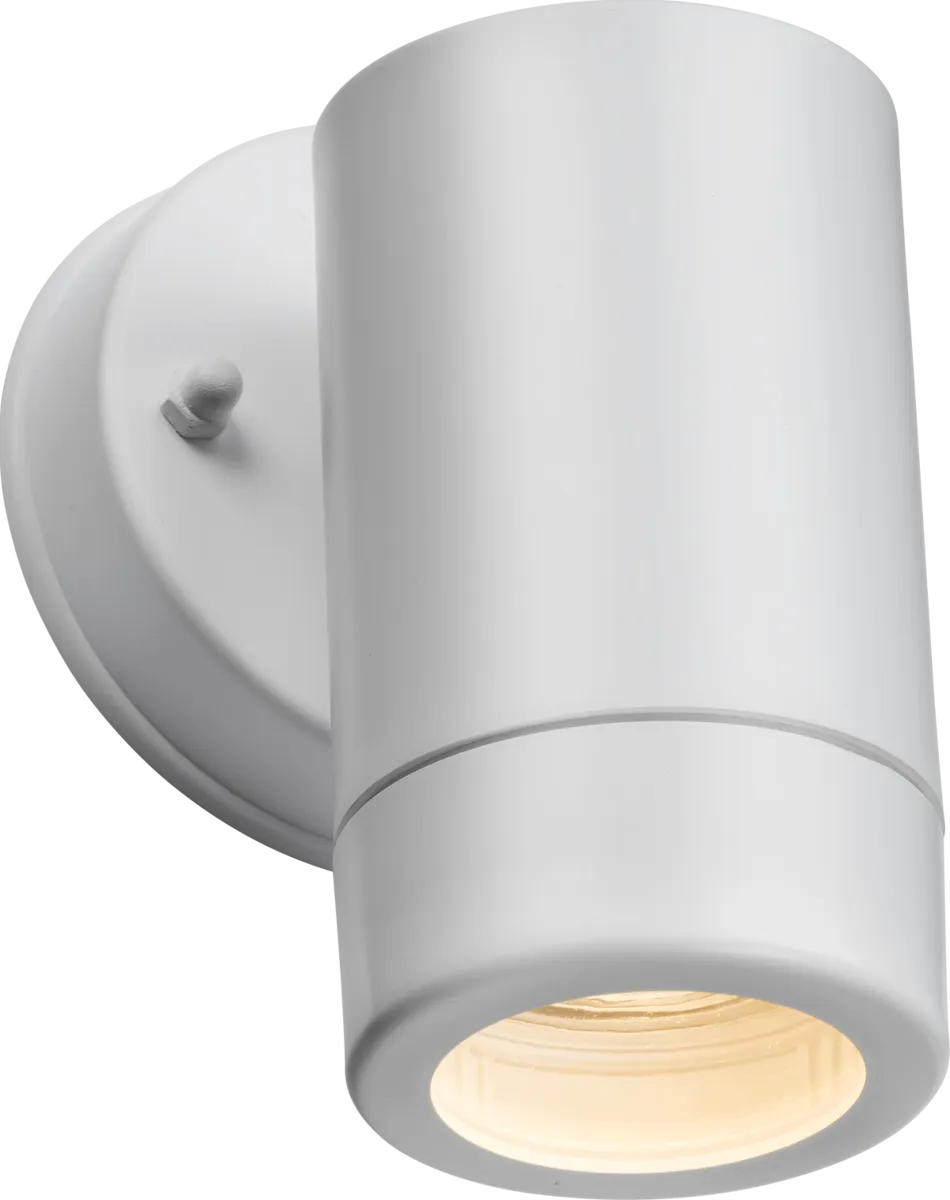 Knightsbridge EA1W EAMON 230V IP54 GU10 Polycarbonate Single Wall Light - White