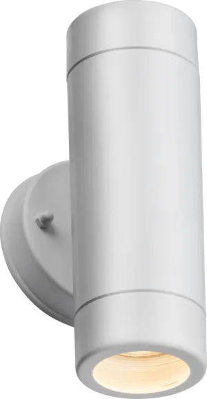 Knightsbridge EA2W EAMON 230V IP54 GU10 Polycarbonate Up/Down Wall Light - White