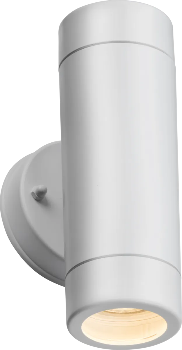 Knightsbridge EA2W EAMON 230V IP54 GU10 Polycarbonate Up/Down Wall Light - White