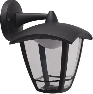 Knightsbridge TORODO TORO 230V IP44 8W LED Coach Lantern with Adjustable CCT - Black