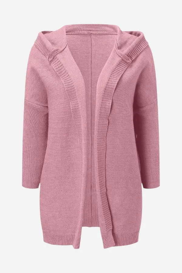 Knit Aura™ | Women's Knitted Hooded Coat | Soft Acrylic, Cozy Design & Warmth for Cold Weather