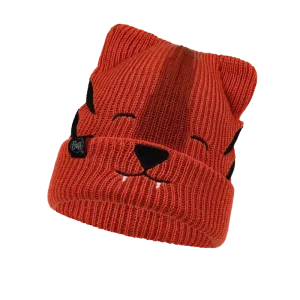 Knitted Beanie (Junior) - Funn Tiger Tangerine