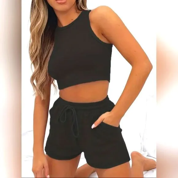 Ladies Casual two piece short set sz XX-Large