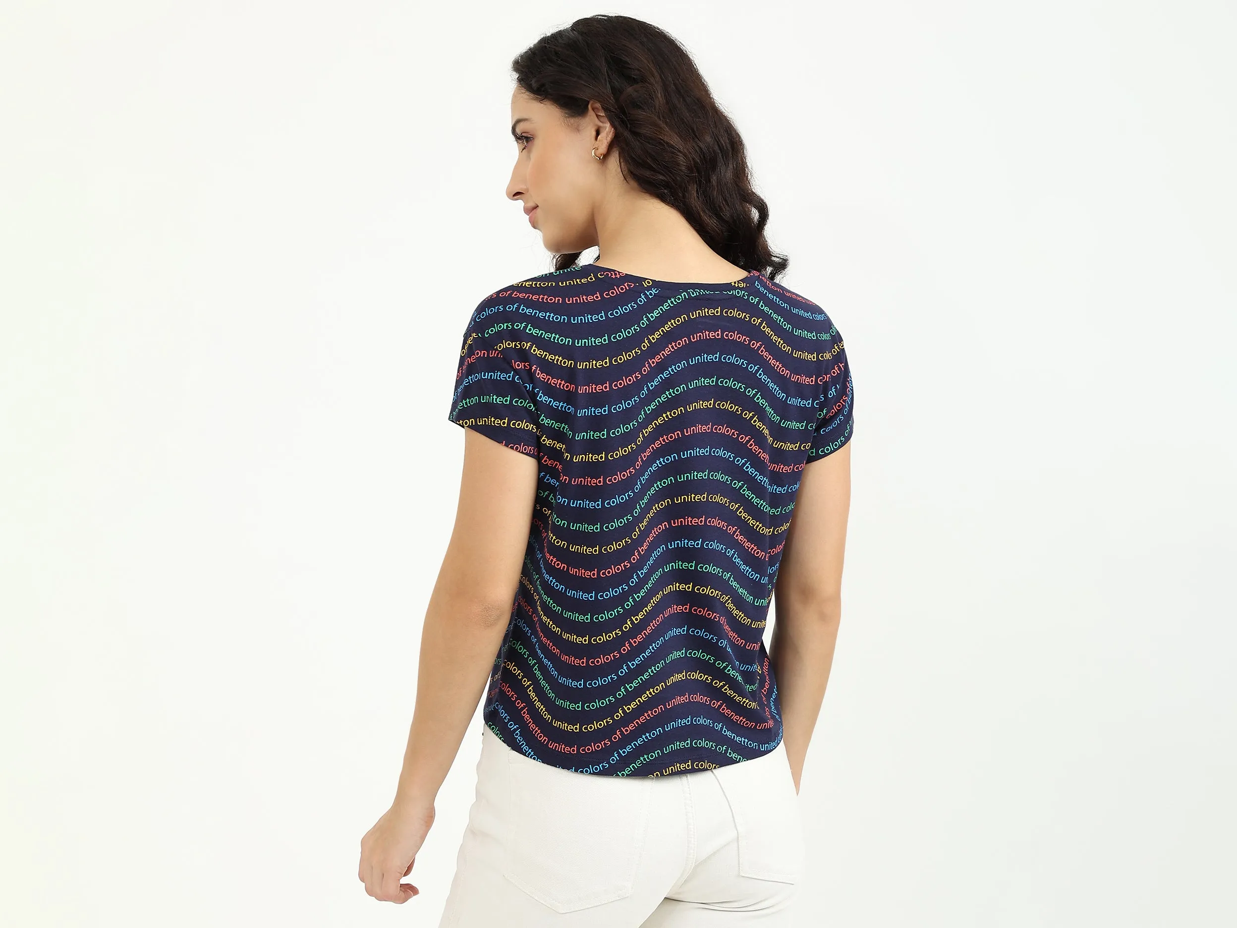 Ladies Round Neck Printed Top