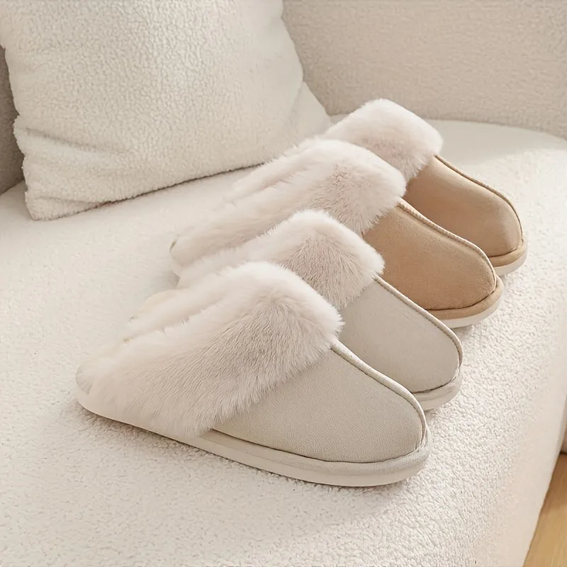 Leena | Warm Slip-On Slippers - Soft Sole, Non-Slip, Plush Lined for Indoor & Outdoor Comfort