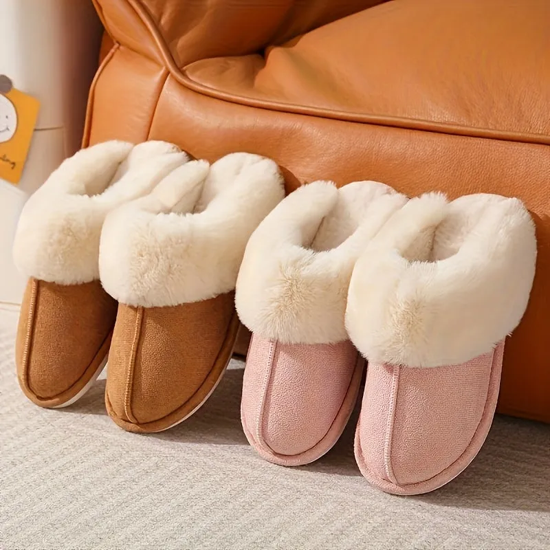 Leena | Warm Slip-On Slippers - Soft Sole, Non-Slip, Plush Lined for Indoor & Outdoor Comfort