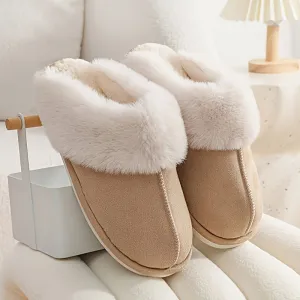 Leena | Warm Slip-On Slippers - Soft Sole, Non-Slip, Plush Lined for Indoor & Outdoor Comfort
