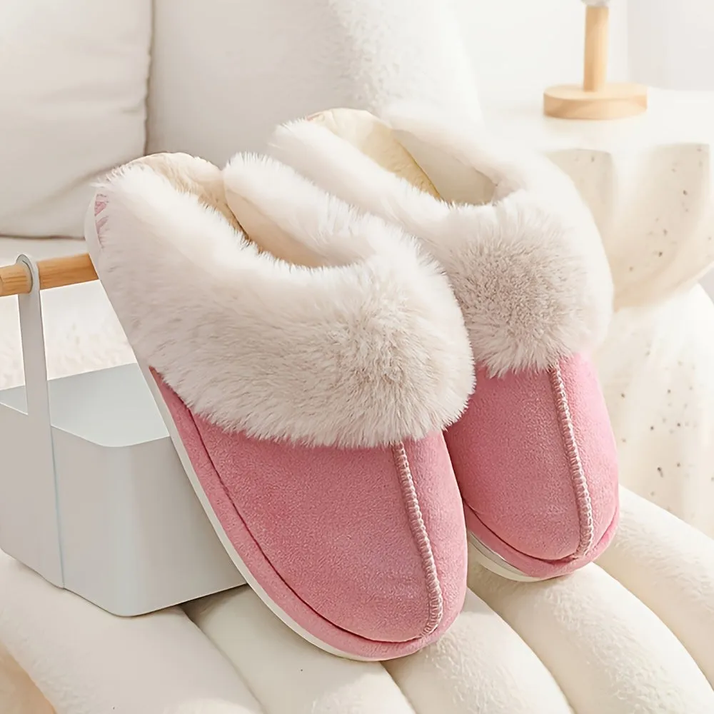 Leena | Warm Slip-On Slippers - Soft Sole, Non-Slip, Plush Lined for Indoor & Outdoor Comfort