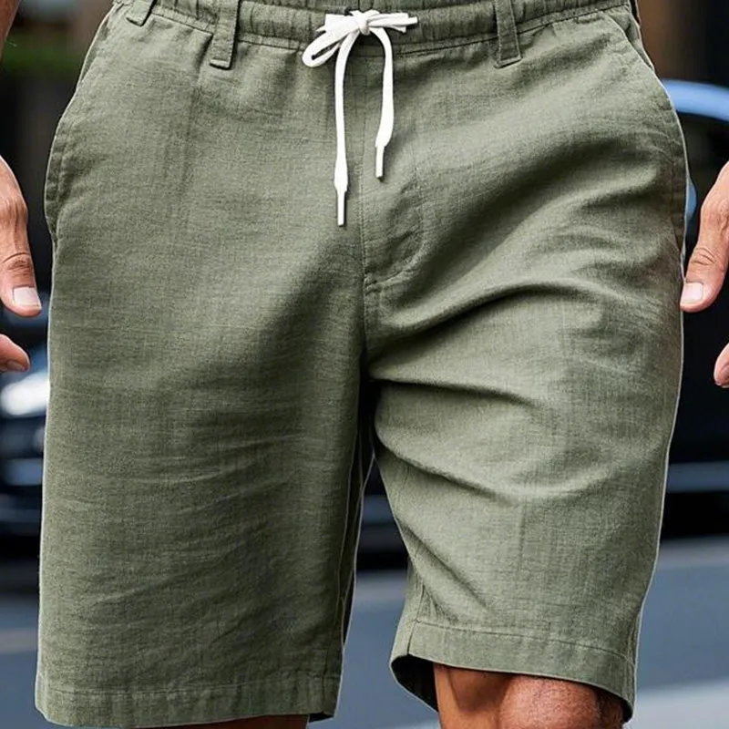 Light Army Green Breathable Casual Shorts