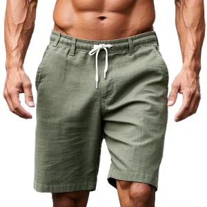 Light Army Green Breathable Casual Shorts