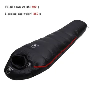 Light Weighted Thermal Mummy Style White Goose Down Sleeping Bag For All Seasons Travel