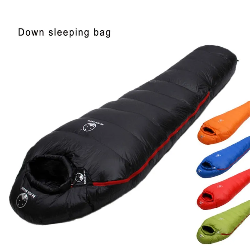 Light Weighted Thermal Mummy Style White Goose Down Sleeping Bag For All Seasons Travel