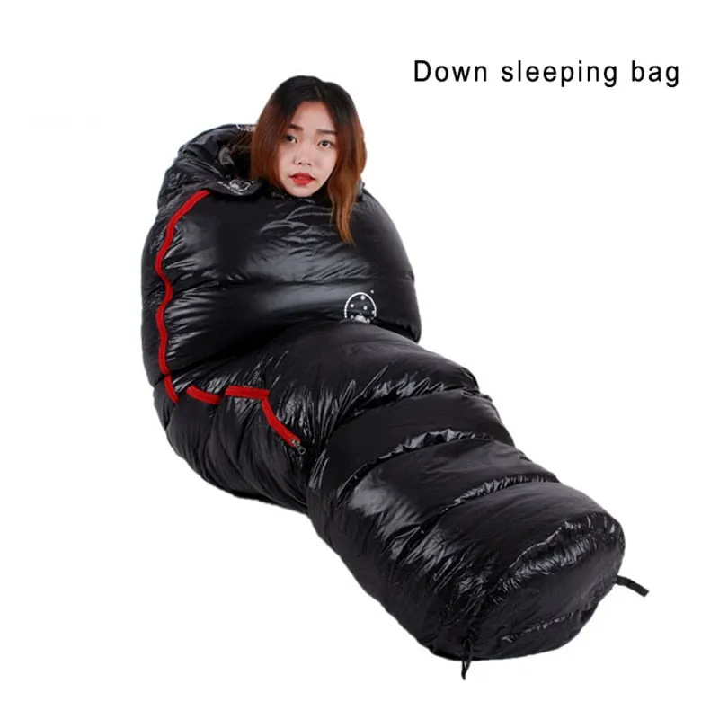 Light Weighted Thermal Mummy Style White Goose Down Sleeping Bag For All Seasons Travel