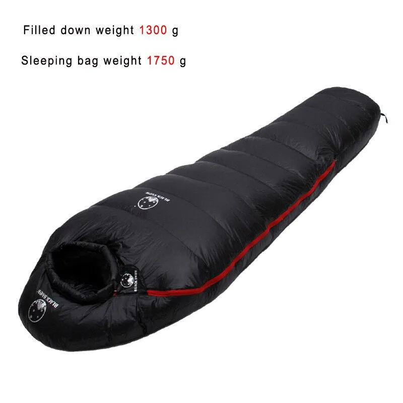 Light Weighted Thermal Mummy Style White Goose Down Sleeping Bag For All Seasons Travel