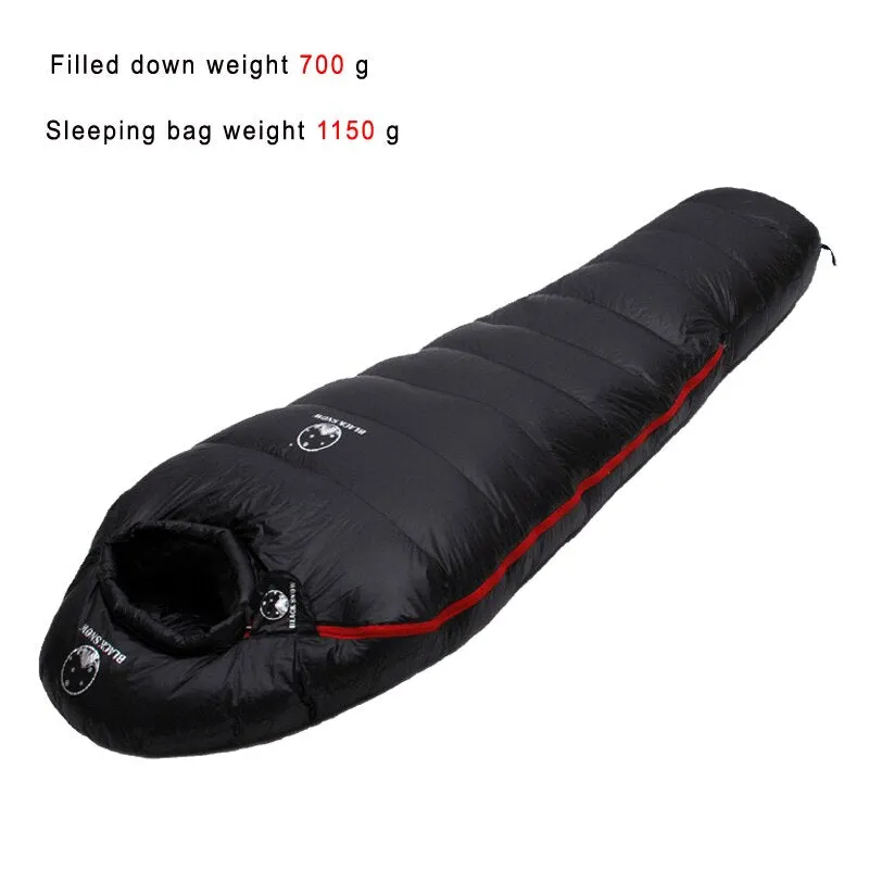 Light Weighted Thermal Mummy Style White Goose Down Sleeping Bag For All Seasons Travel