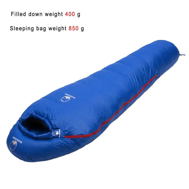 Light Weighted Thermal Mummy Style White Goose Down Sleeping Bag For All Seasons Travel