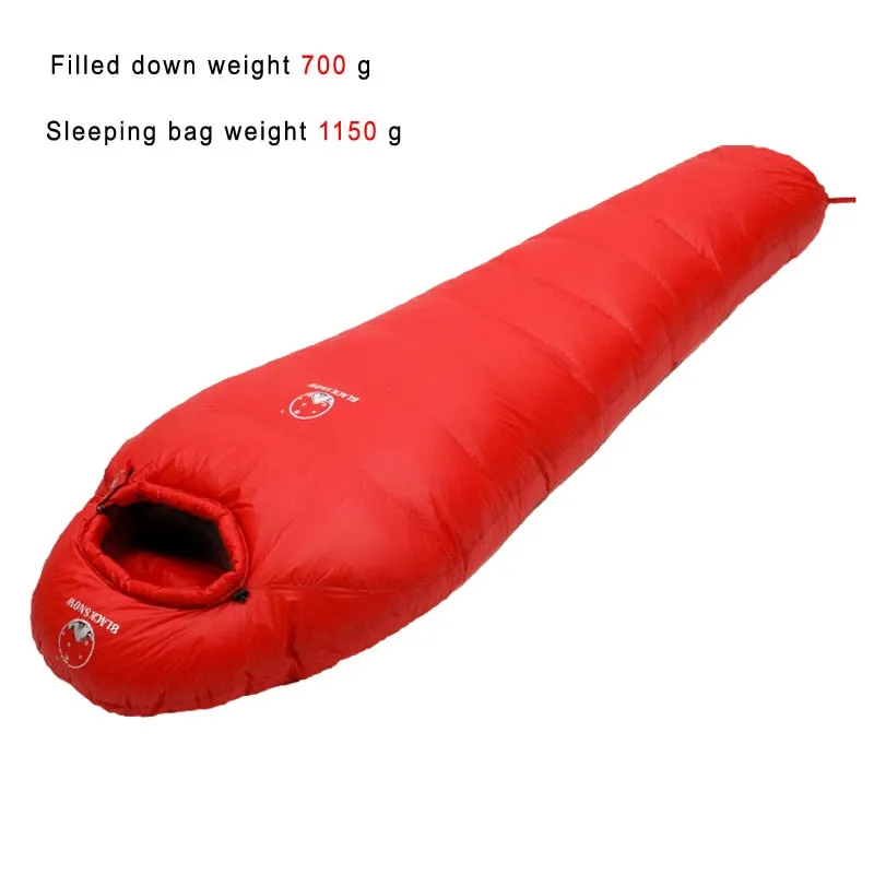 Light Weighted Thermal Mummy Style White Goose Down Sleeping Bag For All Seasons Travel