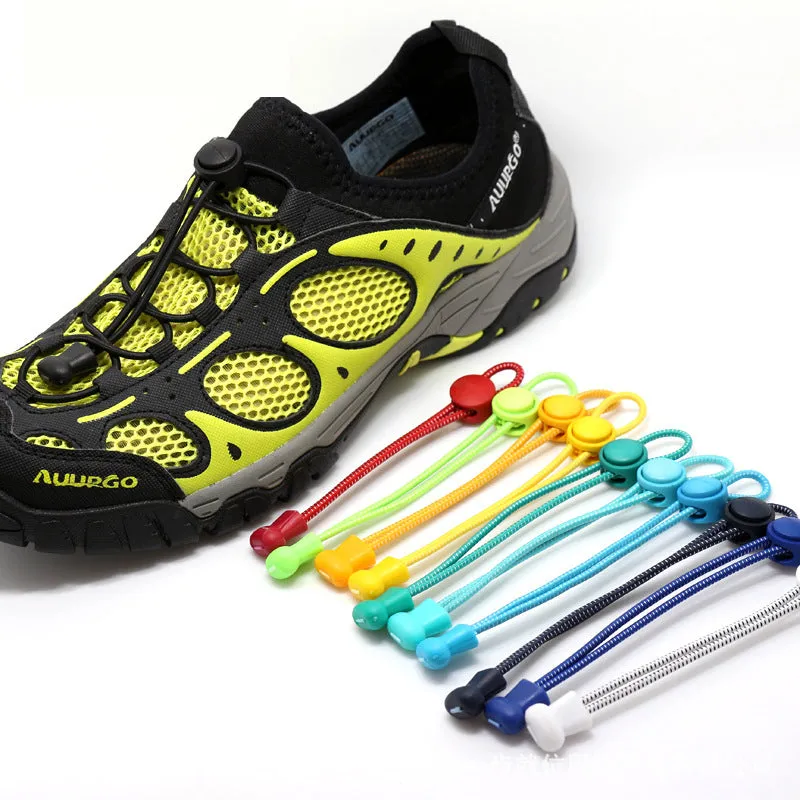 Lock Laces No Tie Elastic Shoelaces for Kids & Adults - Stretch Shoe Laces for Sneakers  Black_100cm