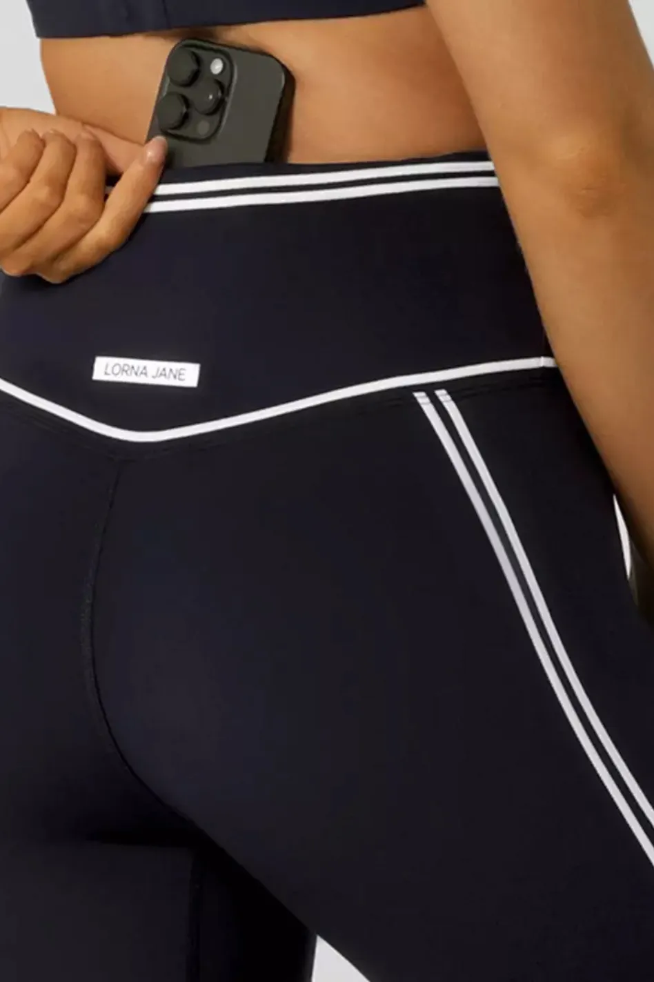 Lorna Jane - Retro Track Ankle Biter Legging