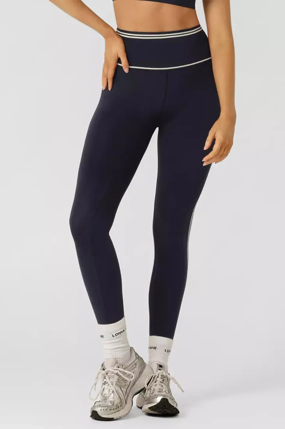 Lorna Jane - Retro Track Ankle Biter Legging