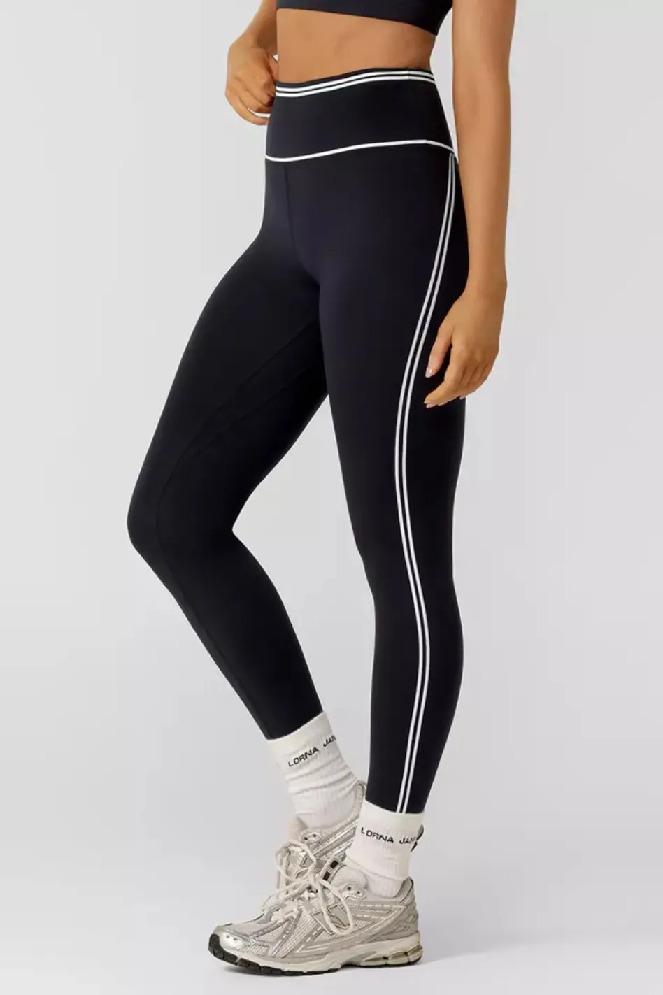 Lorna Jane - Retro Track Ankle Biter Legging