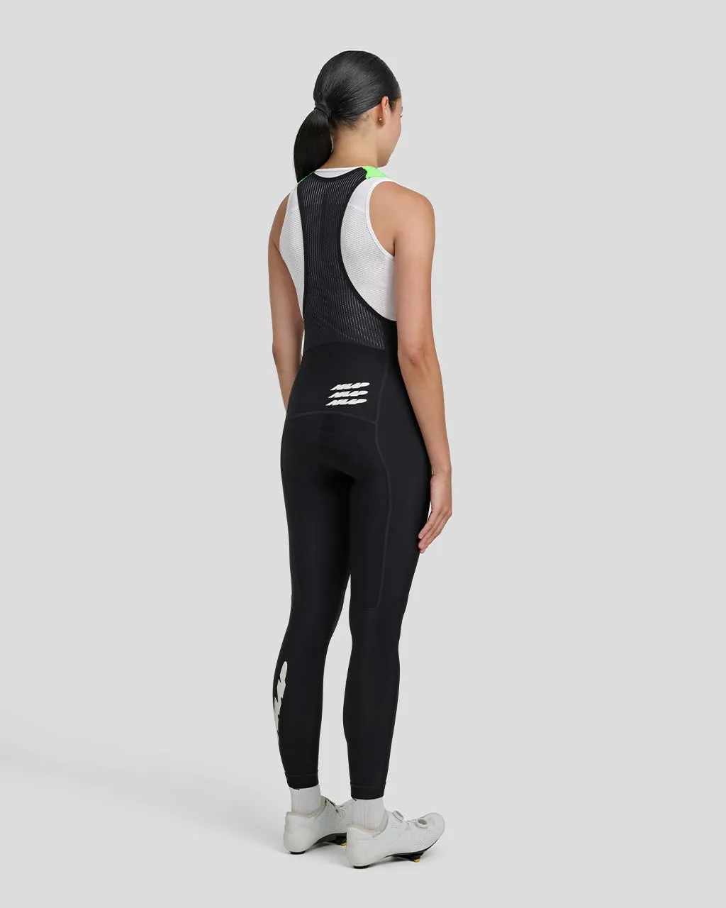 MAAP Women's Eclipse Team Thermal Winter Tights - Black/Fluro Green