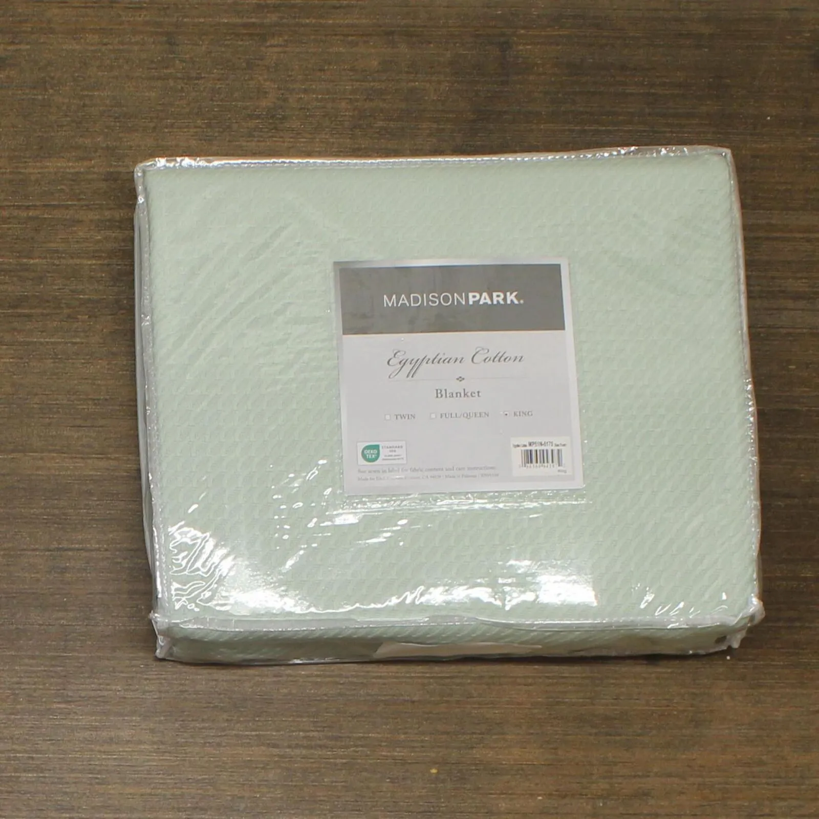 Madison Park Egyptian Cotton Breathable Weave Blanket Seafoam Green King