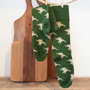 Mallard Socks-Green/Tan