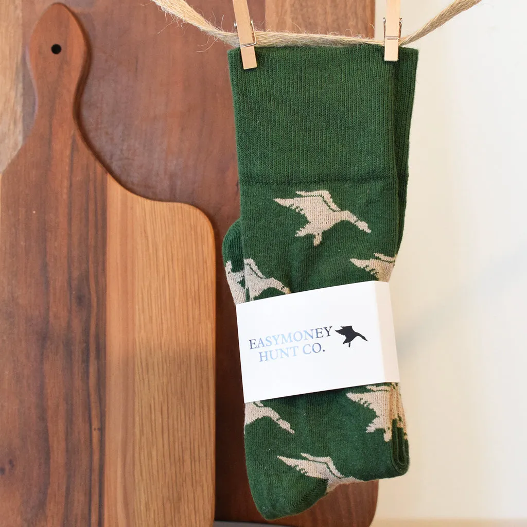Mallard Socks-Green/Tan