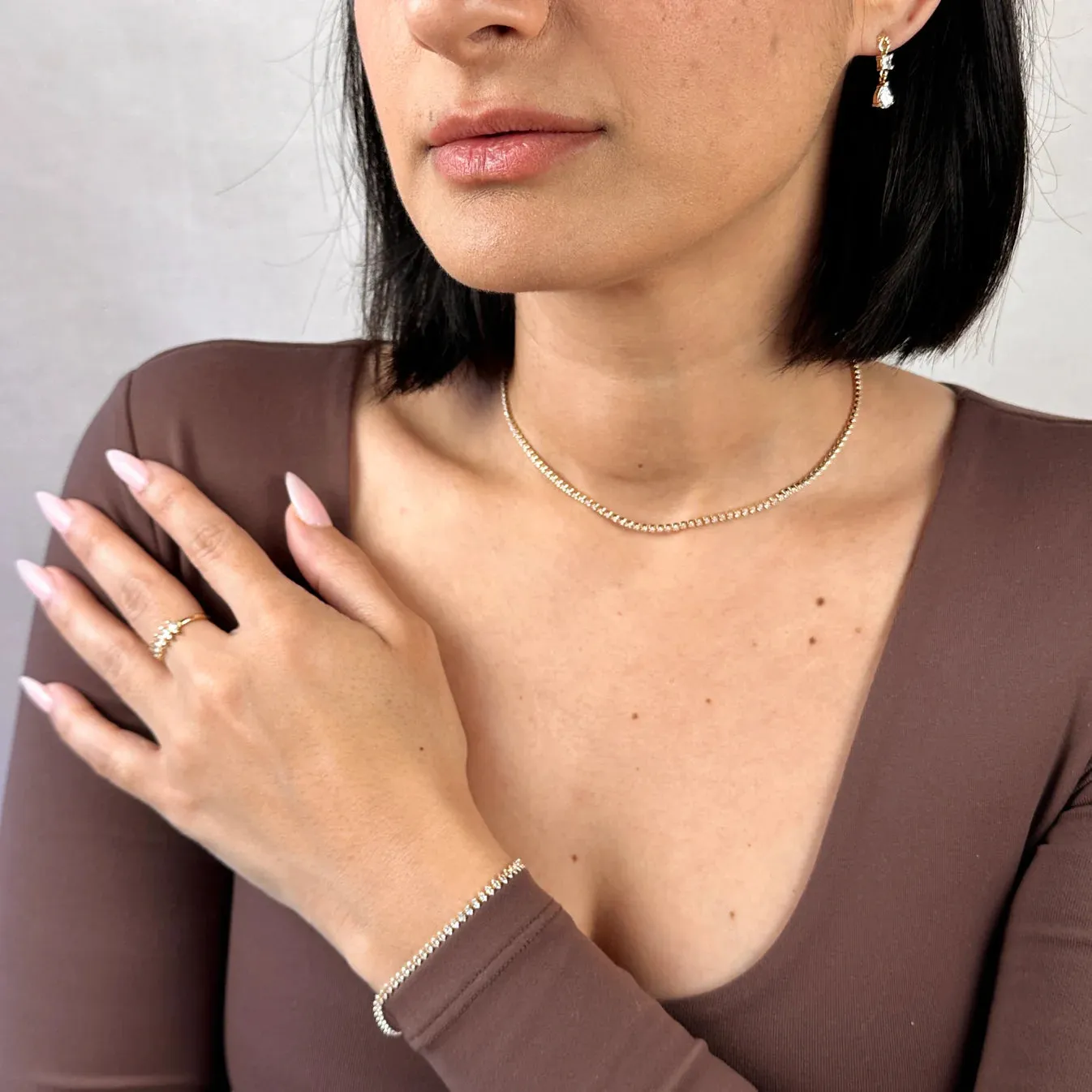 Marquise Tennis Necklace