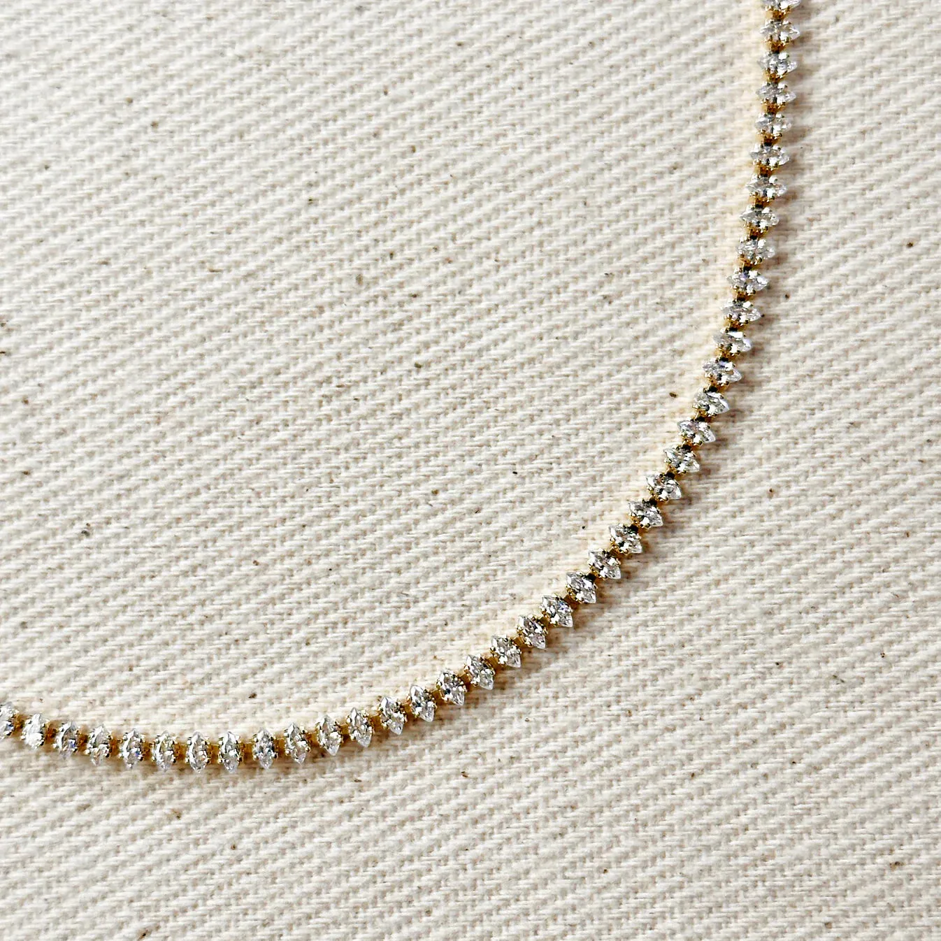 Marquise Tennis Necklace