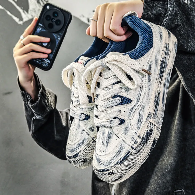 Men Fashion Breathable Flat Casual Skate Shoes