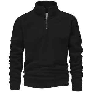 Mens 1/4 Zip Fleece Jumper - Navy
