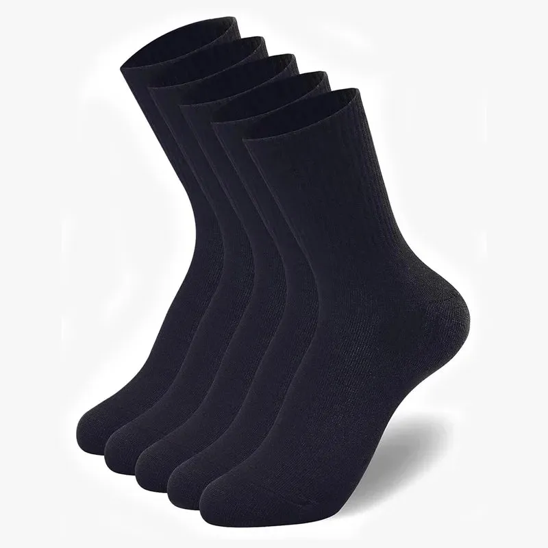 Men's Crew Socks 5-Pack - Black & White