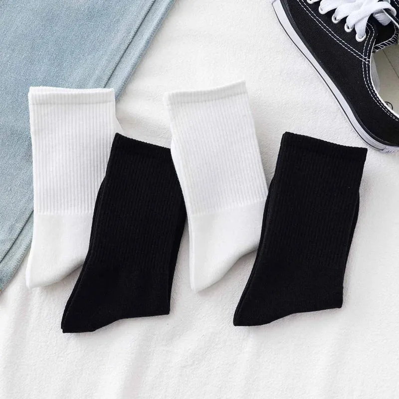 Men's Crew Socks 5-Pack - Black & White