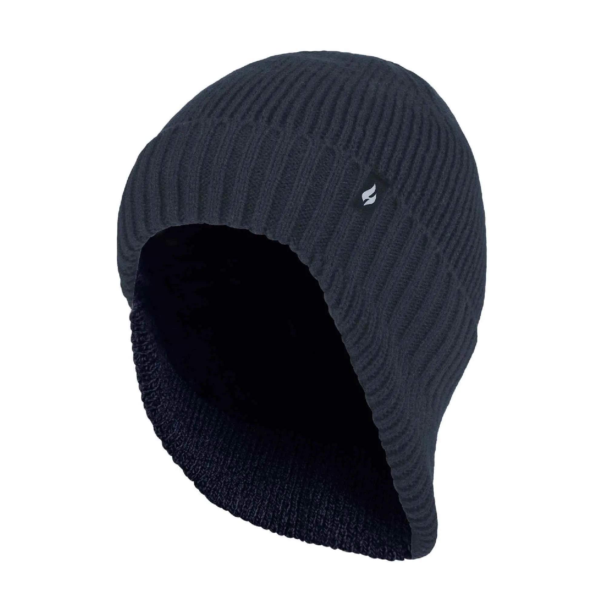 Mens Knitted Thermal Winter Warm Expedition Hat with Drop Neck
