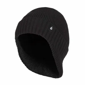 Mens Knitted Thermal Winter Warm Expedition Hat with Drop Neck