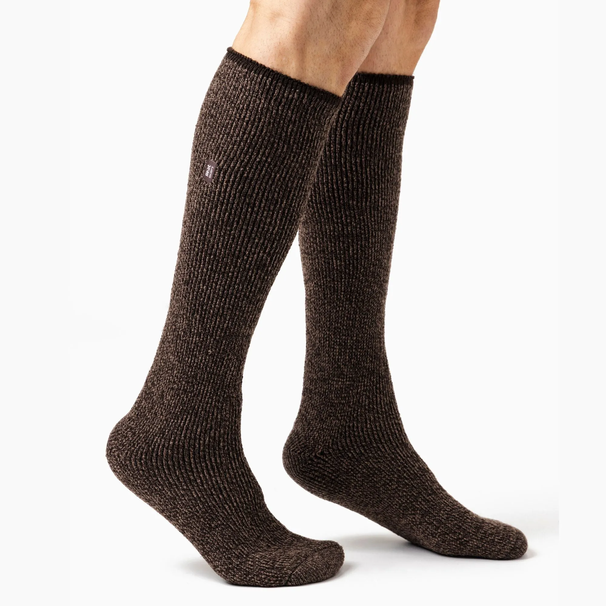 Mens Outdoor Knee High Thermal Merino Wool Socks for Winter