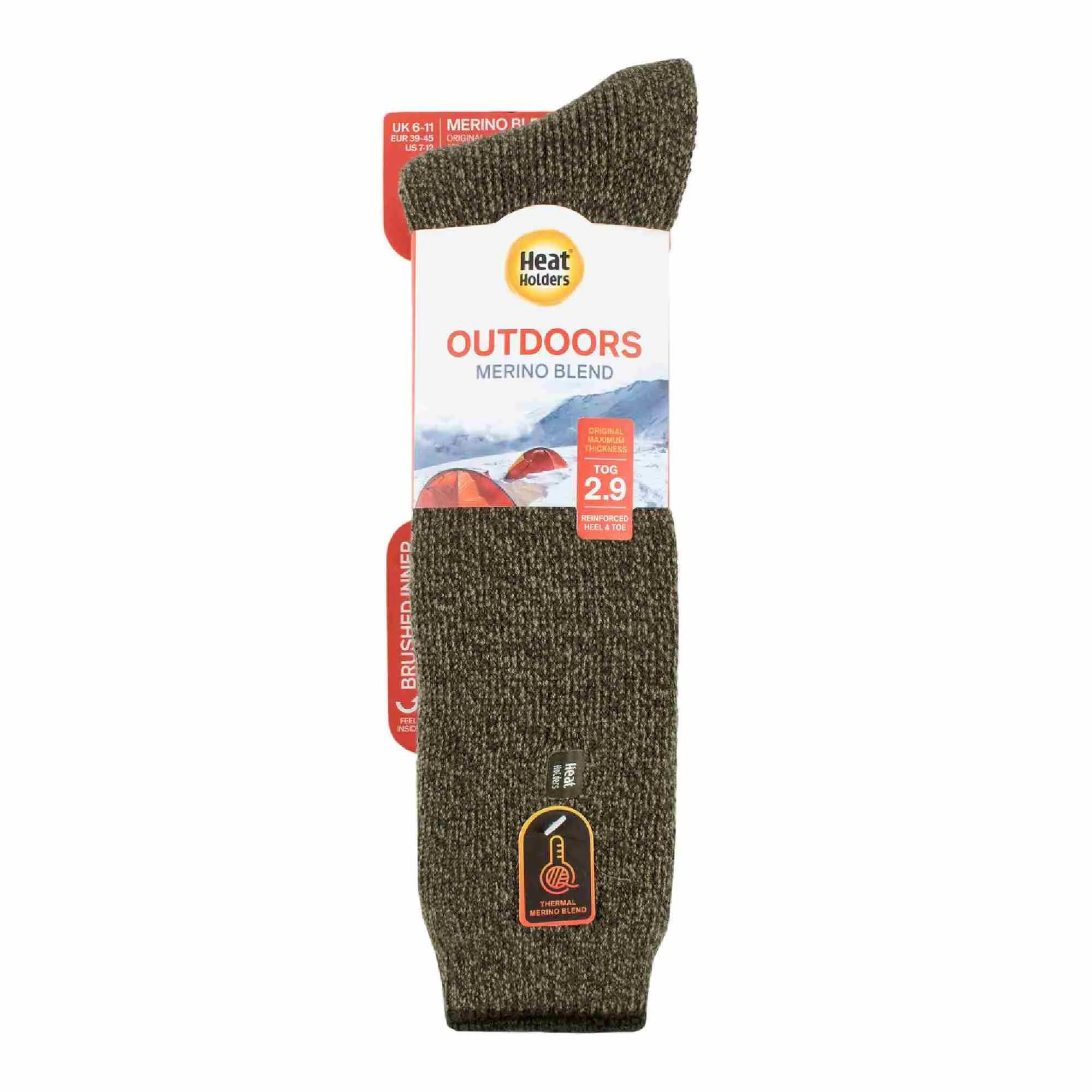 Mens Outdoor Knee High Thermal Merino Wool Socks for Winter