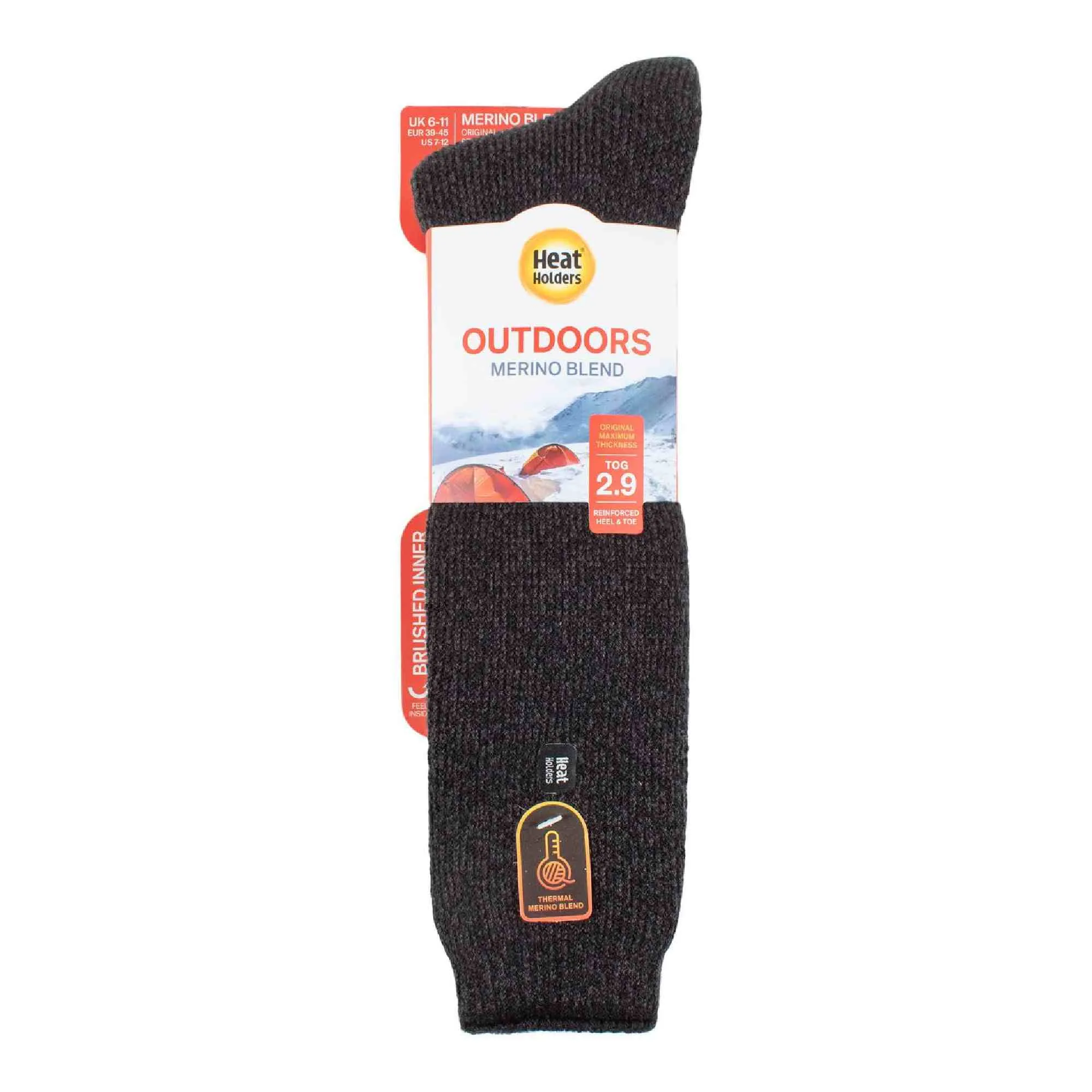 Mens Outdoor Knee High Thermal Merino Wool Socks for Winter