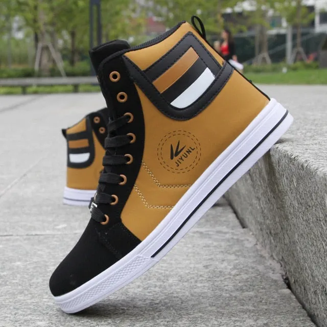 Men's Skateboarding Shoes High Top Leisure Sneakers Breathable Street Shoes Sports Shoes Hip Hop Walking Shoes Chaussure Homme