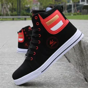 Men's Skateboarding Shoes High Top Leisure Sneakers Breathable Street Shoes Sports Shoes Hip Hop Walking Shoes Chaussure Homme