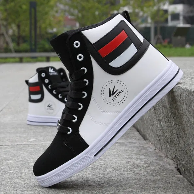 Men's Skateboarding Shoes High Top Leisure Sneakers Breathable Street Shoes Sports Shoes Hip Hop Walking Shoes Chaussure Homme