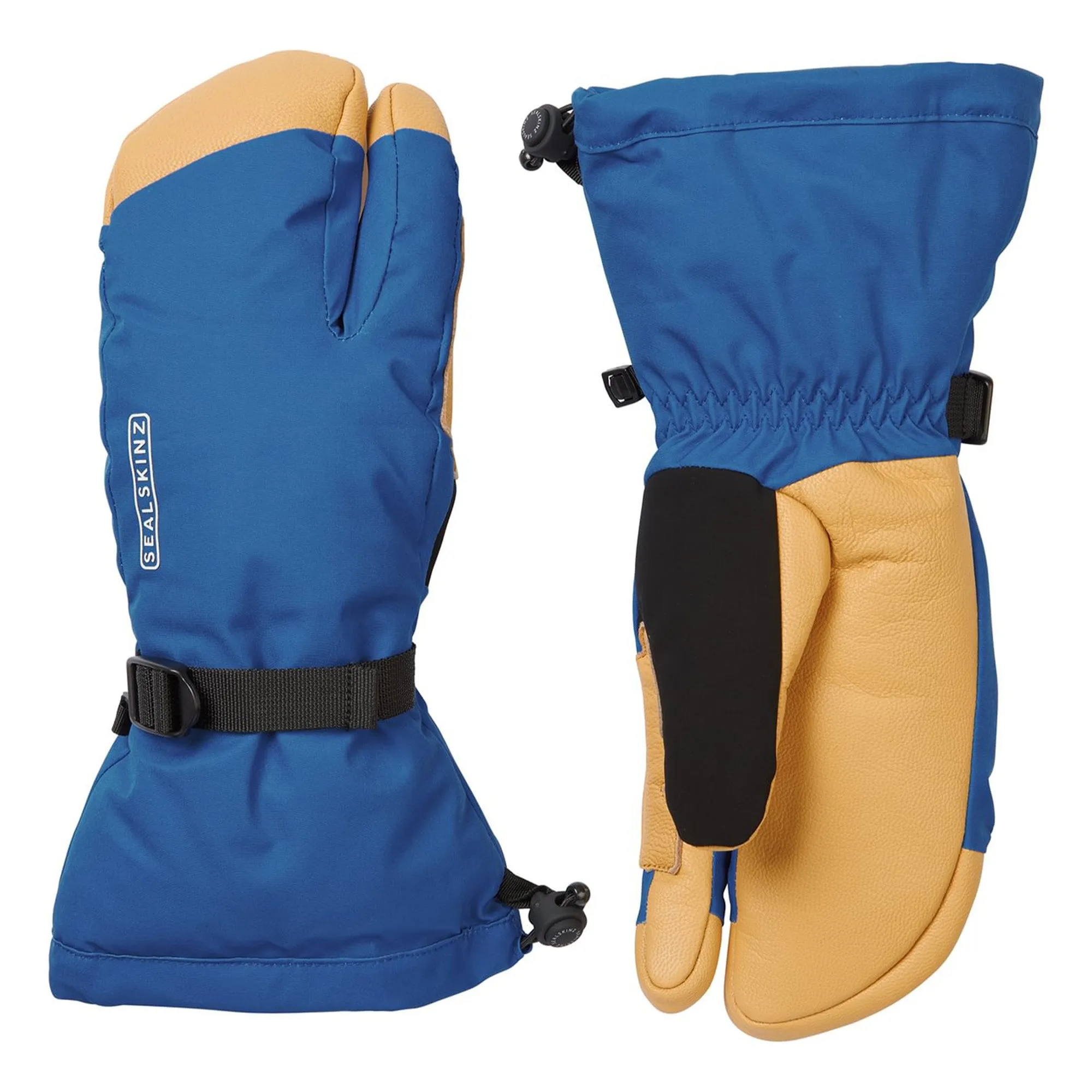 Mens Waterproof Thermal Ski Split Finger Mittens