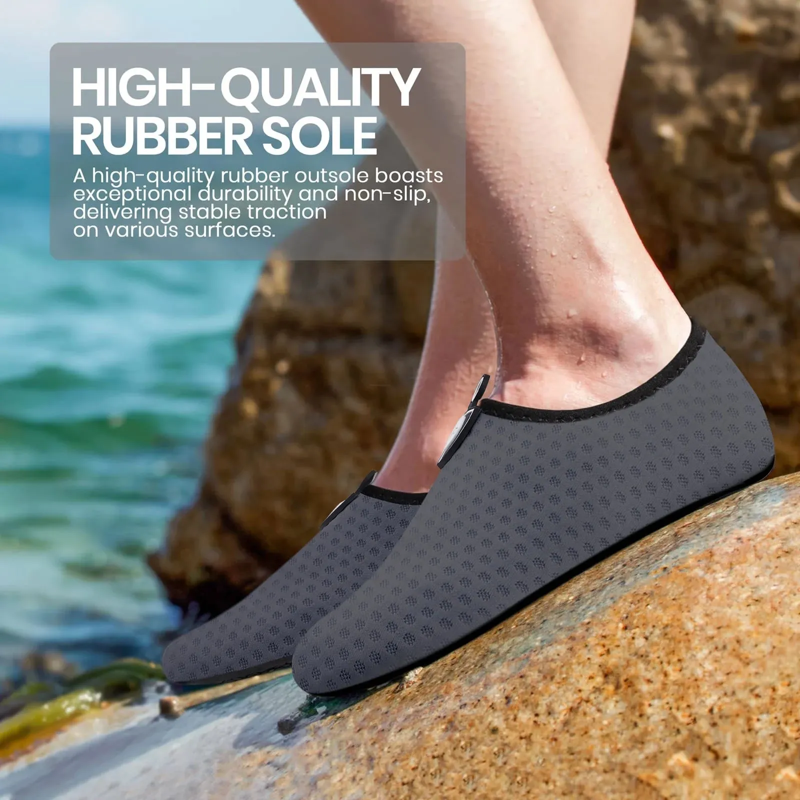 Mens Womens Water Shoes Lightweight Breathable Quick Dry Outdoor Beach Swim Shoes